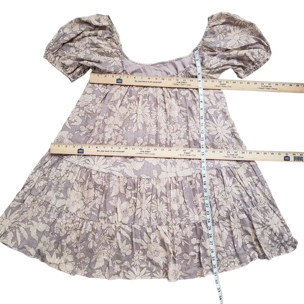 Anthropologie By Together Floral Dress Womens Small Puff Sleeve Boho Fairy - Image 4