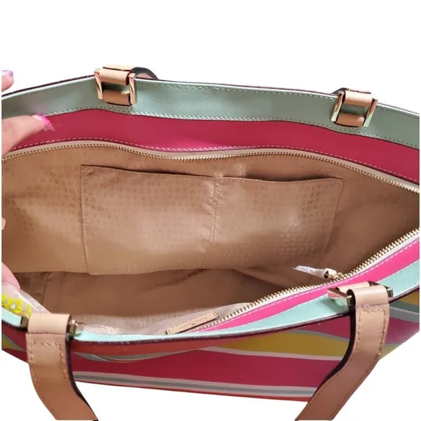 Kate Spade Multicolor Striped‎ Large Tote - Image 6