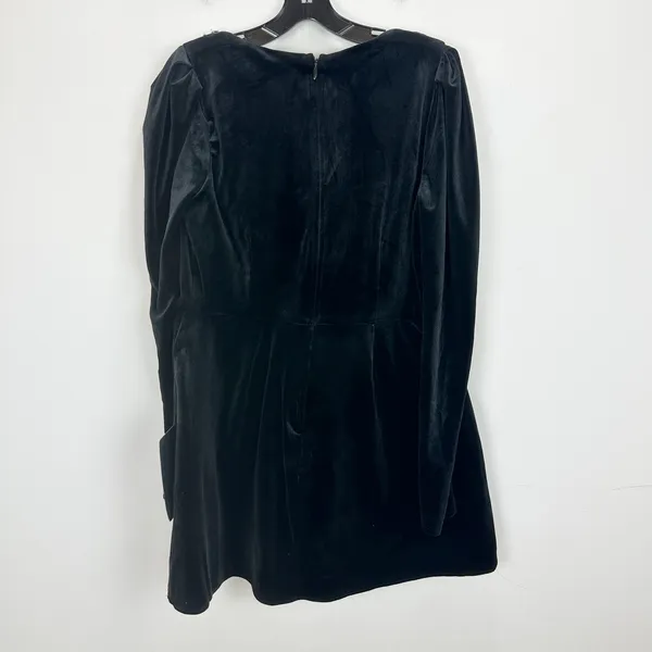 Lulus Ioanna Black Velvet Rhinestone Long Sleeve Mini Dress Party XL FLAW NWT - Image 10
