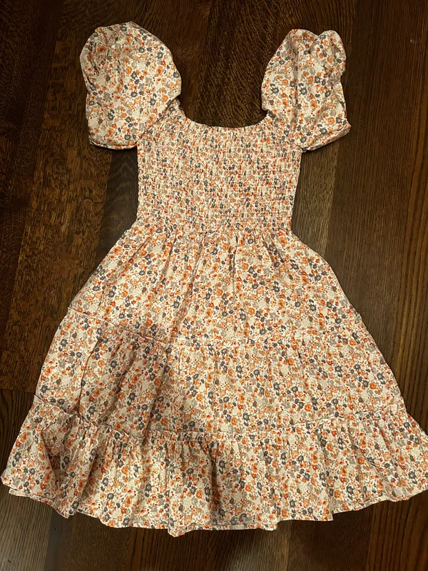 Pink Ripple Floral Mini Dress - Image 2
