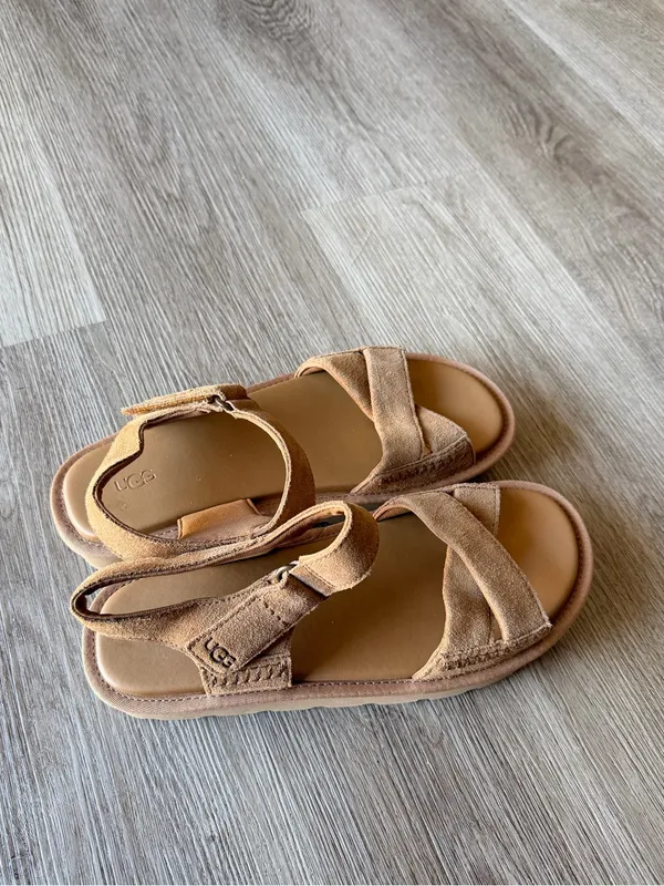 UGG Sungaze Suede Strappy Sandal in Chestnut - Image 7