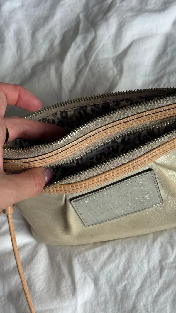 Vintage Coach Poppy Metallic Mini Crossbody - Image 5