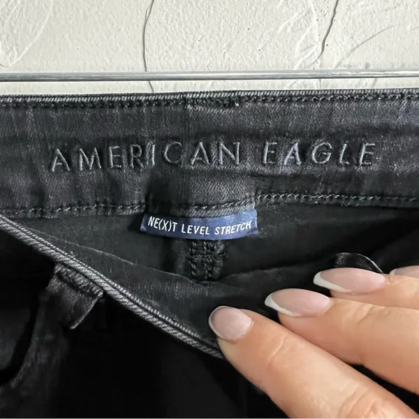 American Eagle Black‎ Distressed High Rise Jeggings - Image 9