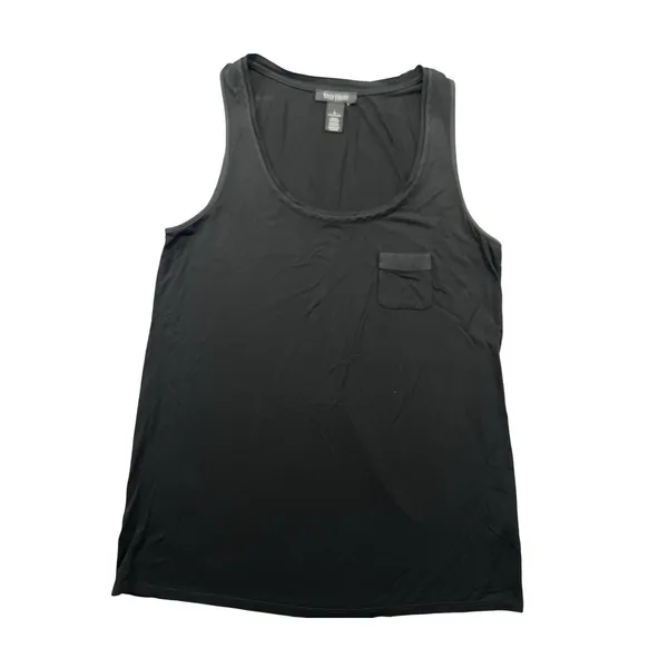 White House Black Market Small Sleeveless Tank Top Black‎ Pocket - Image 2