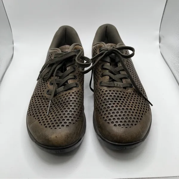 Nobull Perforated Leather Trainer Low Women's Size 10 Mens 8.5 Workout Gym Brown - Image 2