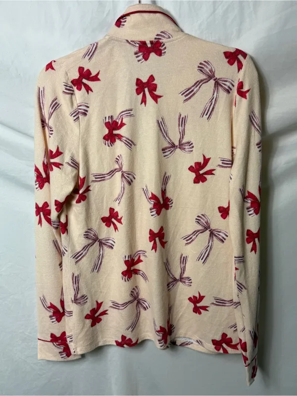 Women’s Pink Bow-Print Pajama Top – Nordstrom NWOT - Image 5