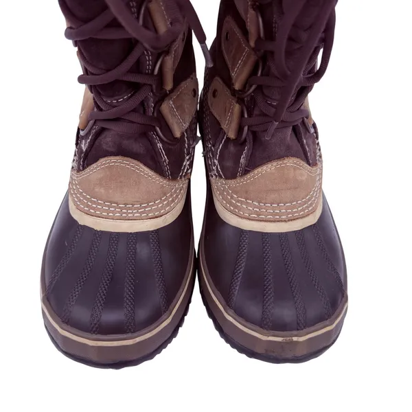 Sorel Women's Brown Joan of Arctic Leather Tall Lace Up Snow Boots Size 8 - Image 4