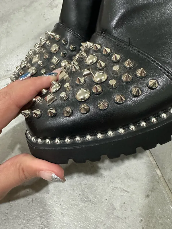 Studded Chelsea Boots Black Size 7 - Image 3