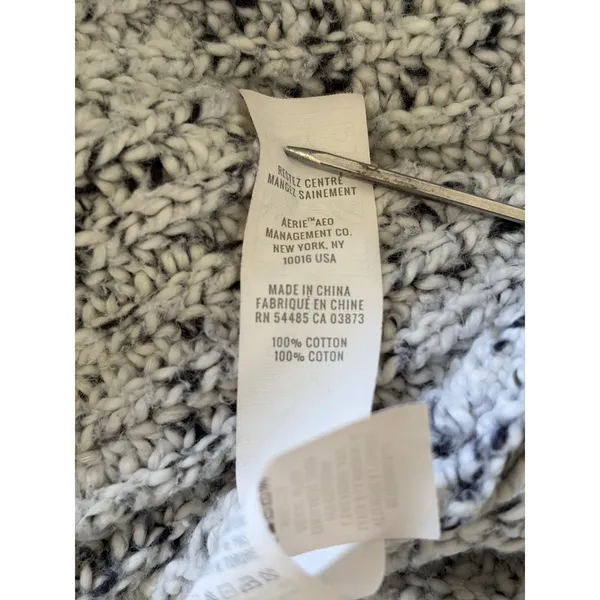 OFFLINE by Aerie Gray Marled Comfy Cotton Oversized Turtleneck Sweater Large - Image 8