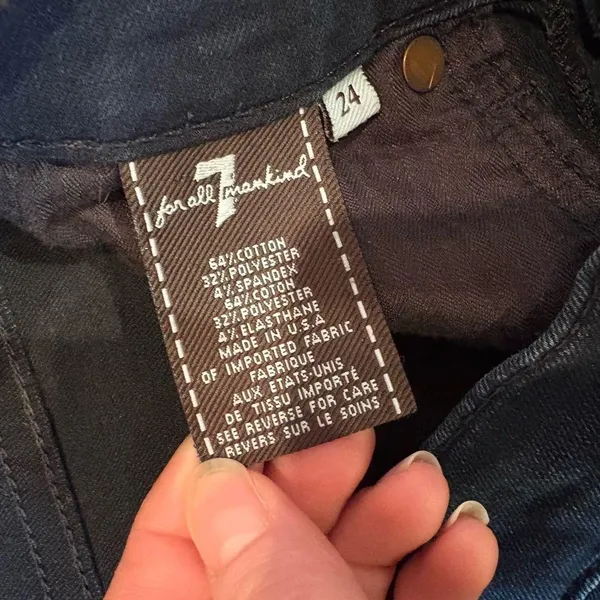 7 for all mankind dark wash the skinny jeans - Image 3