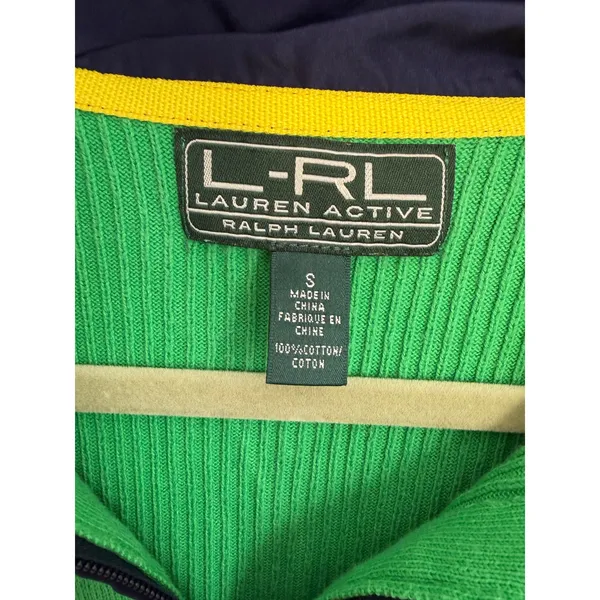 Vintage Lauren Active by Ralph Lauren quarter-zip ribbed sweater - Image 2