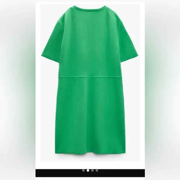 Zara Bright Green Mini Dress - Image 5