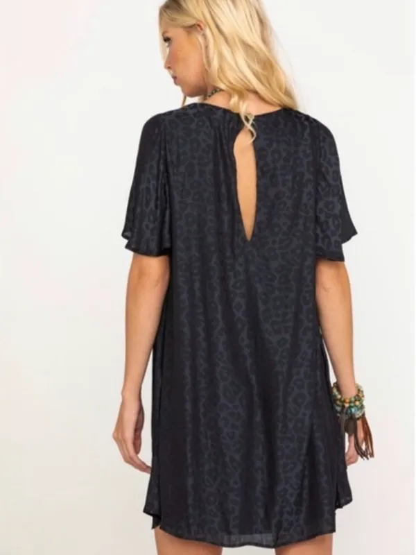 Show Me‎ Your Mumu XS Charcoal Leopard Print Mini Dress Whimsigoth Indie Sleaze - Image 2