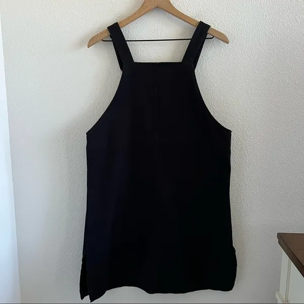 SPAO Y2K 90s Black Denim Vibe Coverall Dress Overall Dress Front Pocket Small - Image 6