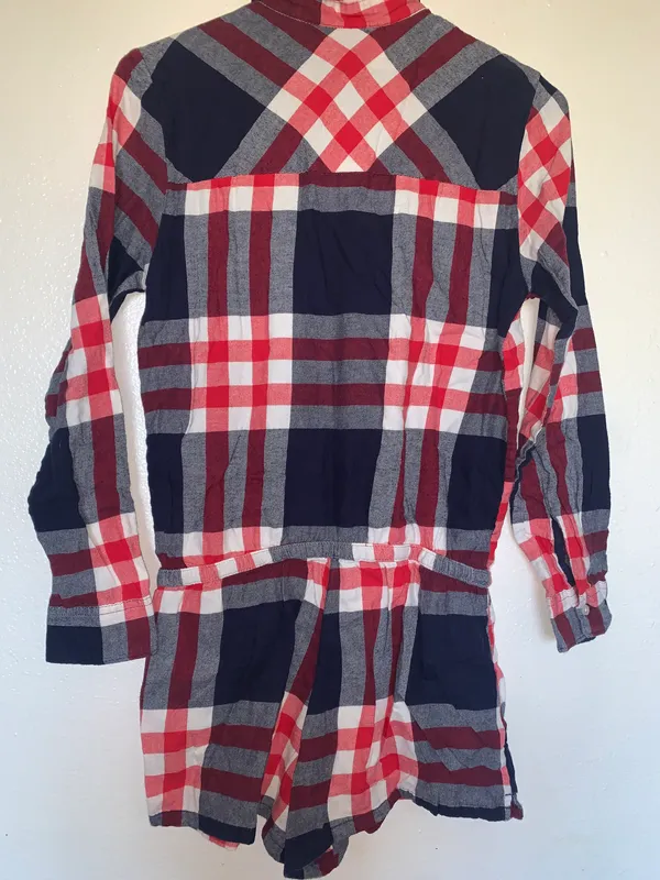 Aerie Long Sleeve Flannel Romper - Image 4