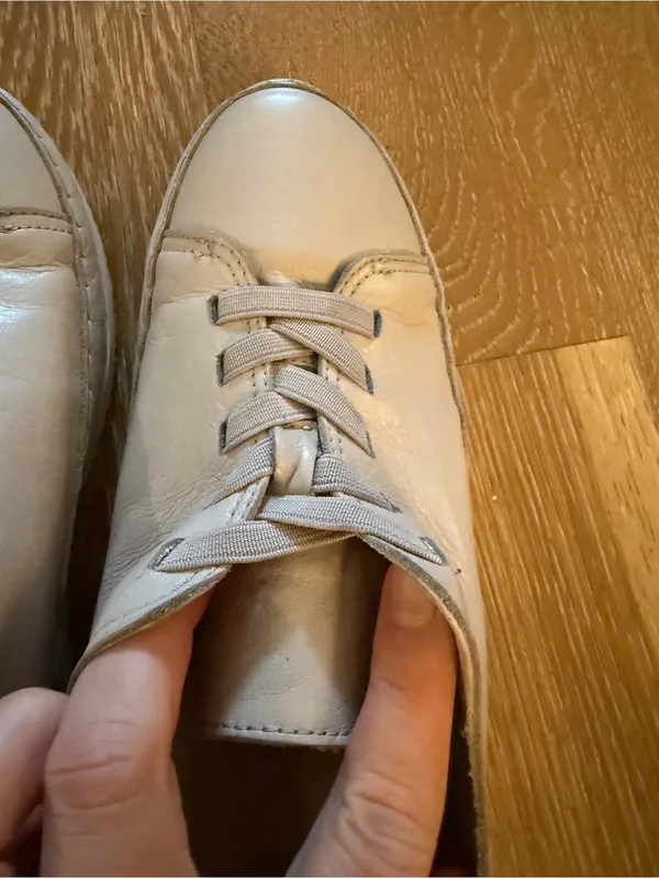 Women's Casual Leather Sneakers - Nude Beige - Image 4
