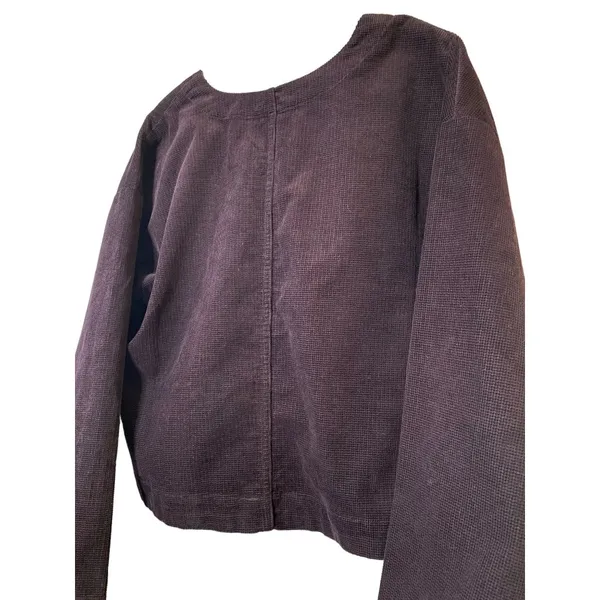 New Women's Madewell‎ Waffle-Knit Relaxed V-Neck Top Sz L - Image 8