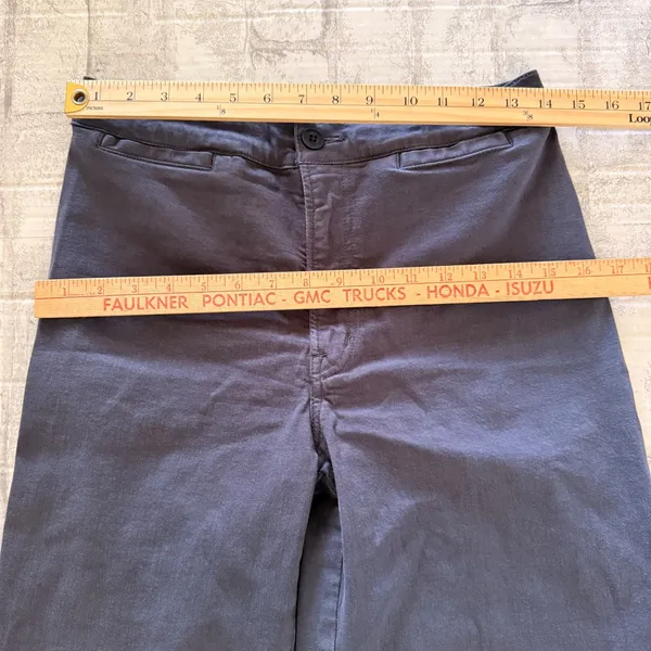 Madewell Emmett Wide Leg Crop Pant Ink Cotton Stretch Welt Pockets High Rise 27 - Image 10