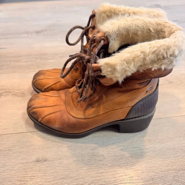 Merrell Chateau Mid Lace Fur Lined Lace Up Boots Brown Women US 7 Brown Oak‎ - Image 6
