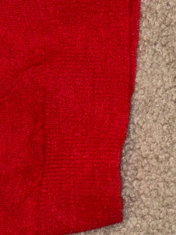 DKNY Vintage Red Wool Mohair Cardigan Sweater Sz M Made in Hong Kong - Image 8