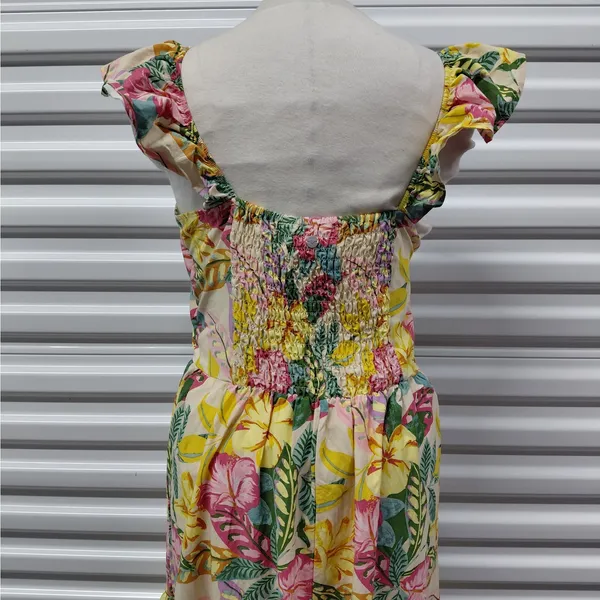 Roxy Womens Floral Dress Size Medium Tropical Vacation Resort Beach Boho Coastal - Image 13