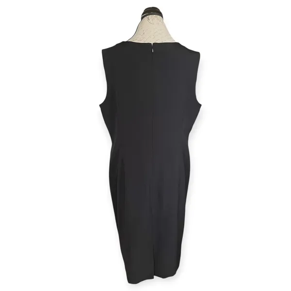 Kasper Dress Black Midi Sleeveless - Image 4