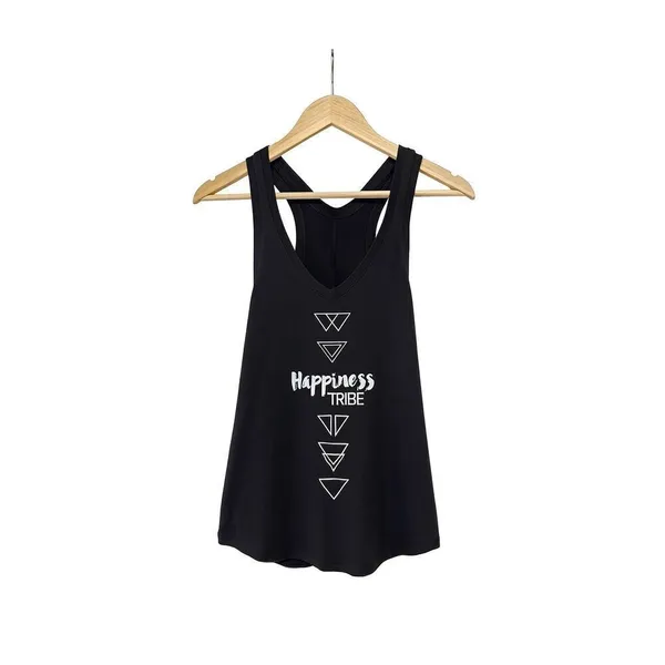 Lululemon Happiness Tribe Black Racerback Tank Top Size 2 Graphic Yoga - Image 2