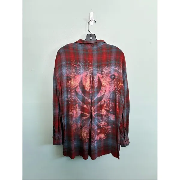 BDG Handmade Bleached Naruto Kurama Nine Tails Fox Beast Anime Flannel M-XS W-S - Image 2