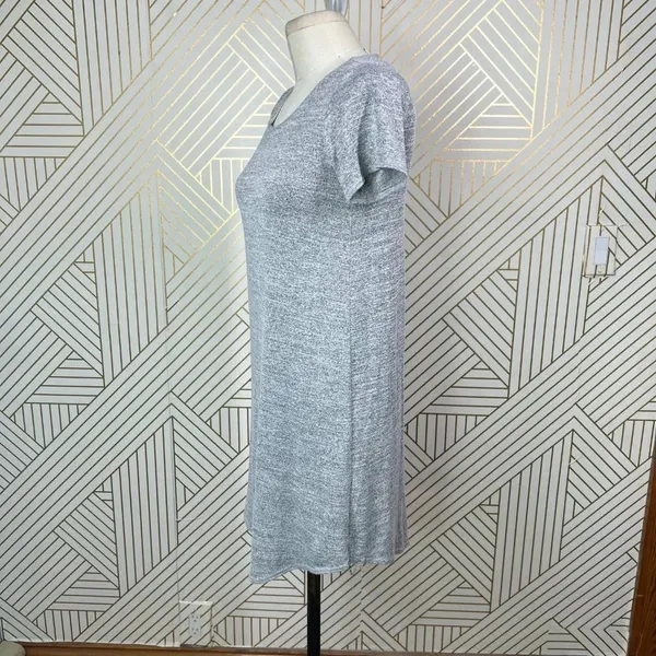 Aritzia Wilfred Free Esther Jersey‎ Knit T-Shirt Dress Marled Gray Size US Small - Image 8