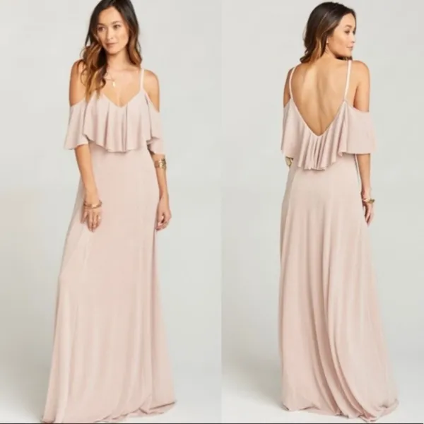 NWT Show Me Your Mumu Renee ruffle maxi dress in dancing Queen wine blush SMALL - Image 6