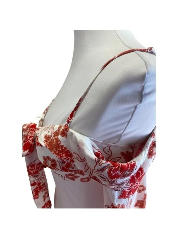Ale by Alessandra Roshina Crop Top Red Size XS Revolve Floral Boho Festival Cute - Image 9