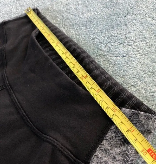 Lululemon Black & Gray Yoga Pants Full Length Leggings - Image 8
