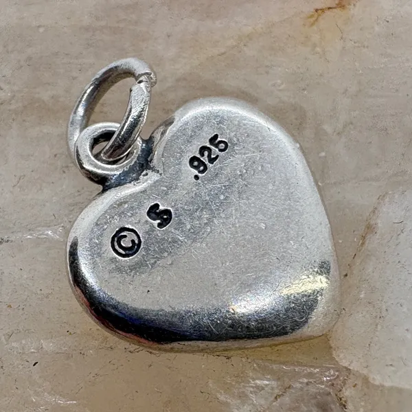 Vintage Dakota West Shube Sterling Silver I Love Books Heart Charm 925 Pendant - Image 3