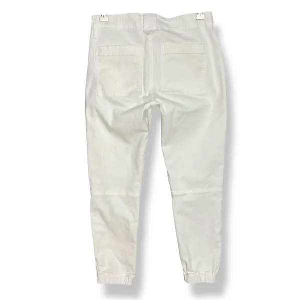 Frame Trapunto Moto Pants Joggers White Zipper Ankle Seam Details Women Size‎ 25 - Image 2