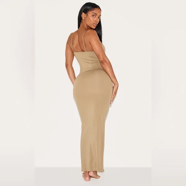Shape cream Stretch Seamless‎ Strappy Maxi Dress women's Small - Image 5