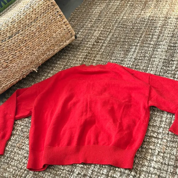 Free People Beach Red Tie Cardigan Size Medium - Image 9