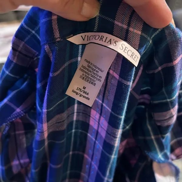 Victoria’s Secret button-down, long sleeve plaid shirt, women’s size medium - Image 4