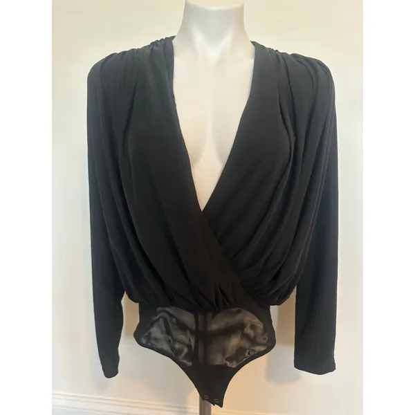 Abercrombie Fitch Black Long Sleeve Bodysuit Small - Image 5