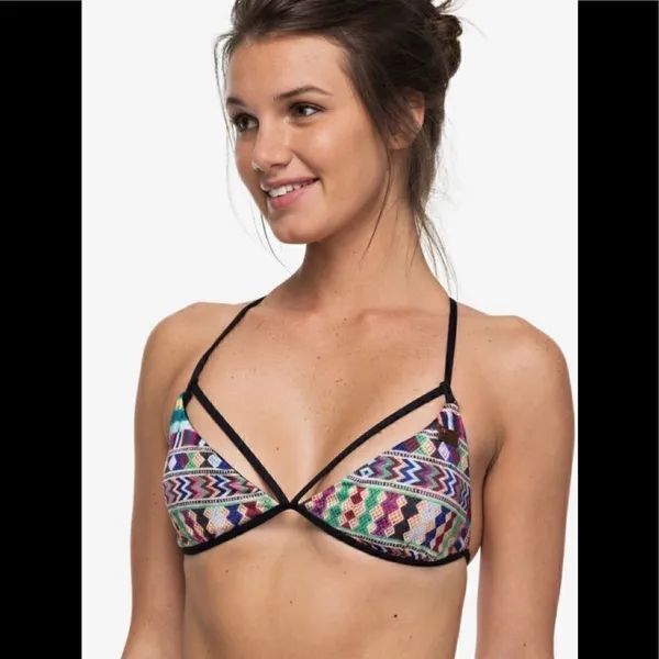 ROXY reversible multicolored bikini top. NWT - Image 9