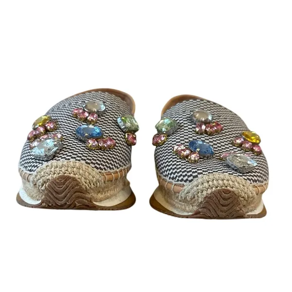 Tory Burch Crystal Daisy Espadrilles Jeweled Slip On‎ 6.5 - Image 2