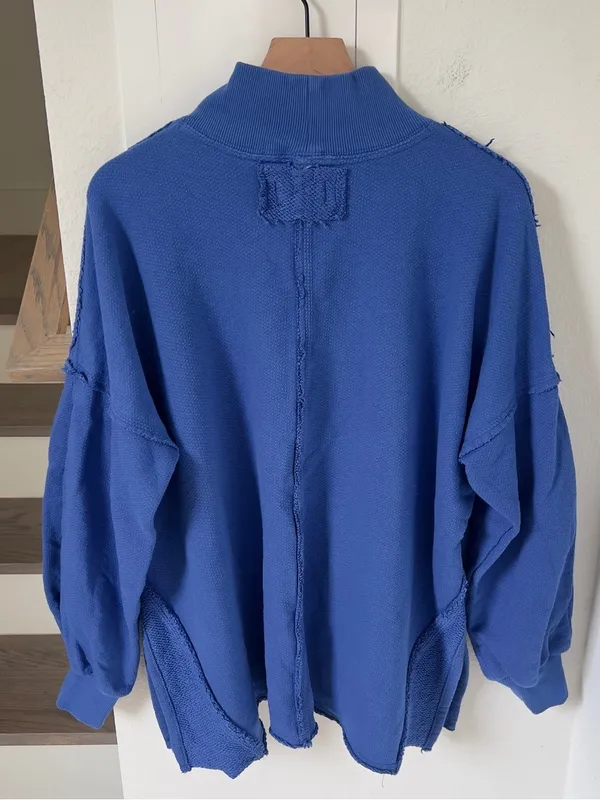 Free People We The Free Wonderful Pullover - Mazarine Blue - NWT - Image 4