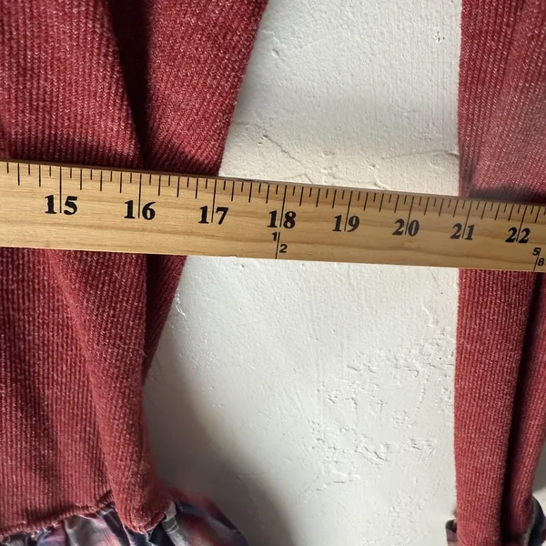 Hollister Sweater Y2k Large Red Plaid‎ Flannel Layered Look Long Sleeve Top - Image 4
