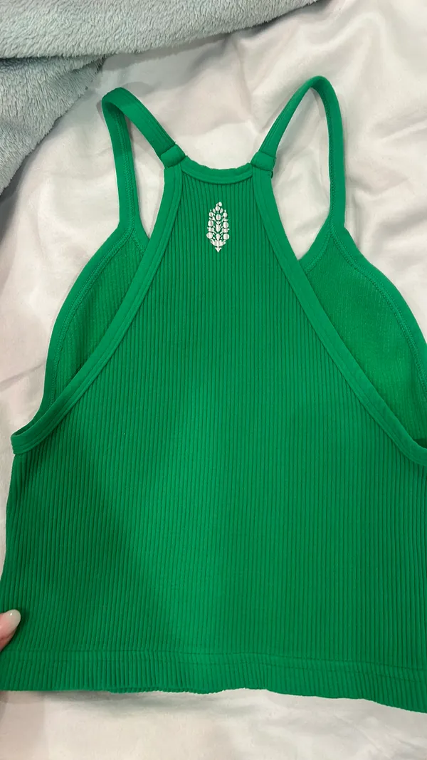 Free people movement green tank top racer back - Image 3