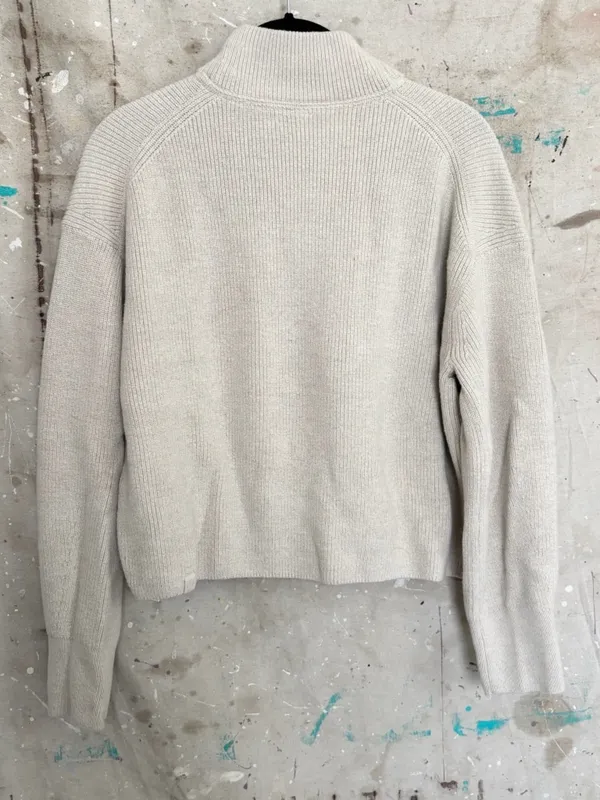 Lululemon Merino Wool-Blend Ribbed Turtleneck Sweater, Heathered Natural Ivory - Image 5