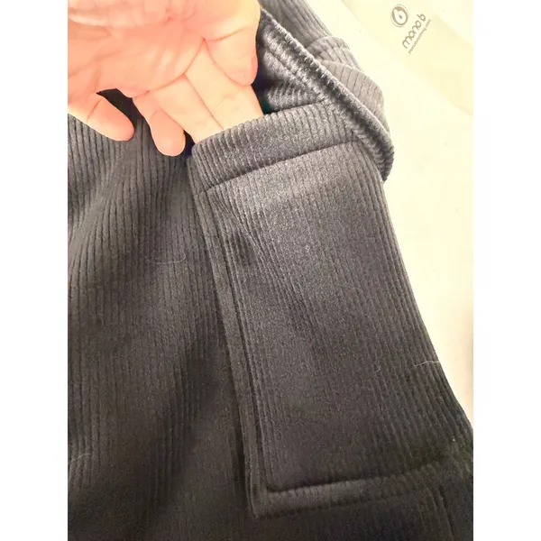 Mono B Black‎ Ribbed Velvet Cargo Skort Elastic Waist Small NEW - Image 5