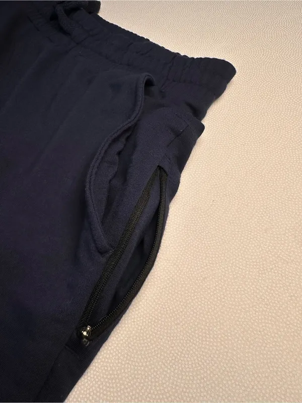 Quince Supersoft Fleece Sweatpants Navy Size L Tencel Modal Jogger Lounge - Image 8