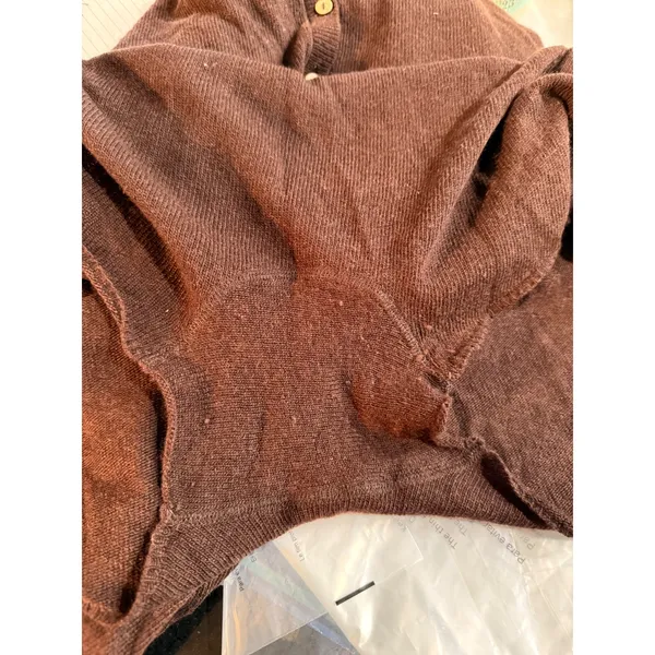 FP‎ Beach Brown cashmere blend romper Button Down jumpsuit Small - Image 3