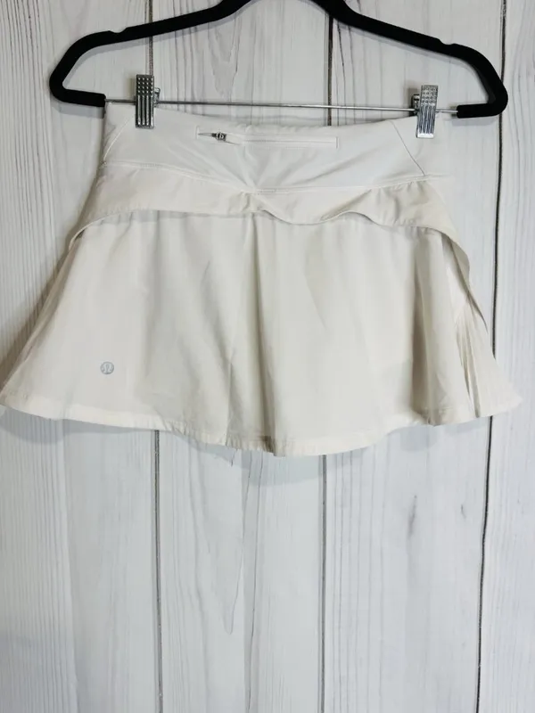 Lululemon Play Off The Pleats Skirt White Tennis Skort Pickleball Women's Size 4 - Image 3