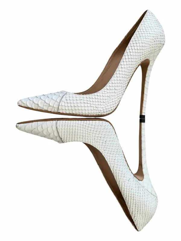 House of CB White Python Pointy Pumps Women’s 39 / 8.5 - Image 5