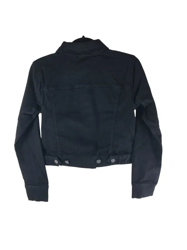 Universal Standard Kelsey Denim Jacket Cropped Black 4XS US 00-0 - Image 2